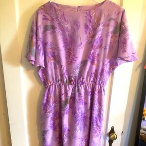 Prettiest Purple Vintage MCM Flutter Sleeve Dress - LRG